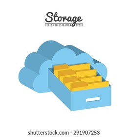 storage device design, vector illustration eps10 graphic 
