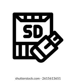storage device line icon. Clean and minimalist vector icon for websites, mobile apps, presentations, and logos. Fully scalable and customizable for any project.