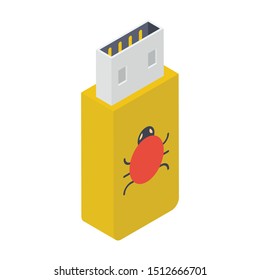 
Storage device, USB virus icon design 
