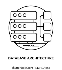Storage devices with working model making icon for database architecture 