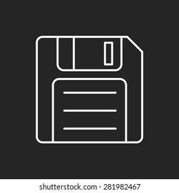 storage disk line icon