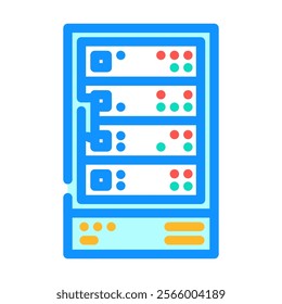 storage disks big data color icon vector. storage disks big data sign. isolated symbol illustration