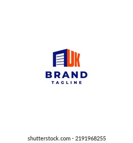Storage Door and Initial Letter UK Logo Design