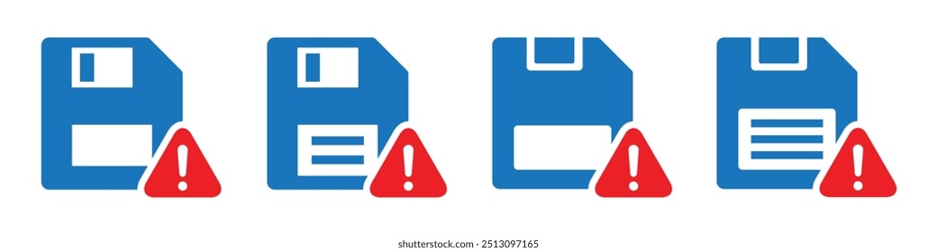 Storage error icon. Memory card error icon, vector illustration