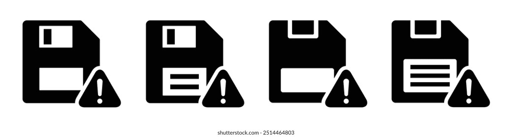Storage error icon. Memory card error icon, vector illustration