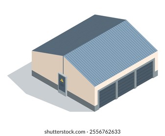 A storage facility with a stylish gabled roof design, accessible for diverse business needs