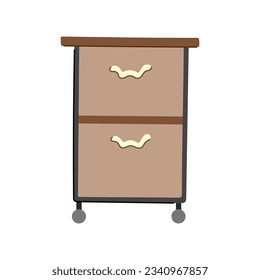 storage file cabinet cartoon. business folder, database catalog, open data storage file cabinet sign. isolated symbol vector illustration