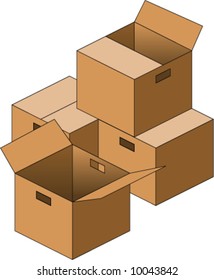 Storage or file or movers boxes vector