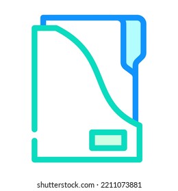 storage folder color icon vector. storage folder sign. isolated symbol illustration