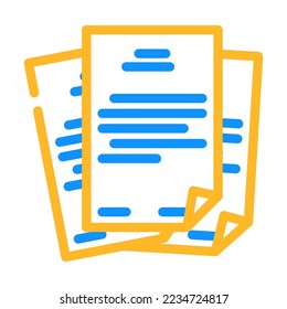 storage folder color icon vector. storage folder sign. isolated symbol illustration