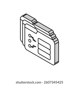 storage folder isometric icon vector. storage folder sign. isolated symbol illustration