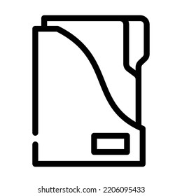 storage folder line icon vector. storage folder sign. isolated contour symbol black illustration