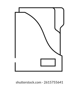 storage folder line icon vector. storage folder sign. isolated contour symbol black illustration