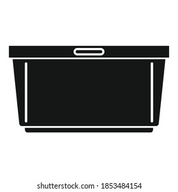 Storage food plastic box icon. Simple illustration of storage food plastic box vector icon for web design isolated on white background