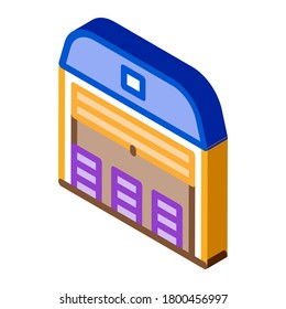 storage garage icon vector. isometric storage garage sign. color isolated symbol illustration