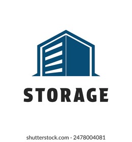 storage garage logo design concept idea