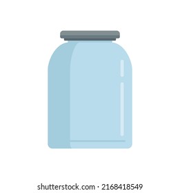 Storage glass jar icon. Flat illustration of storage glass jar vector icon isolated on white background