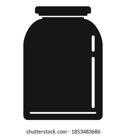 Storage glass jar icon. Simple illustration of storage glass jar vector icon for web design isolated on white background