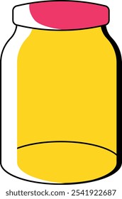 Storage Glass Jar Tool Illustration