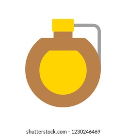 storage glass spray bottle processed food flat design icon.