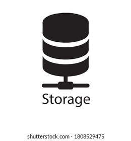 storage glyphs icon vector illustration