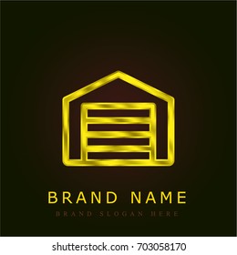 Storage golden metallic logo