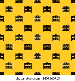 Storage of goods in warehouse pattern seamless vector repeat geometric yellow for any design