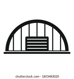 Speicherhaltersymbol. Einfache Illustration von Hangar-Vektorsymbol für Webdesign einzeln auf weißem Hintergrund