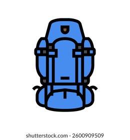 storage hiking backpack color icon vector. storage hiking backpack sign. isolated symbol illustration