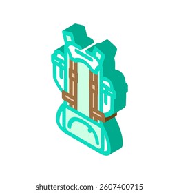 storage hiking backpack isometric icon vector. storage hiking backpack sign. isolated symbol illustration