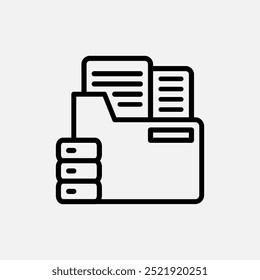 storage icon for design with simple outline icon style has eps format