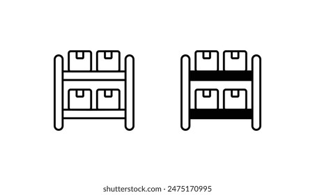Storage icon design with white background stock illustration