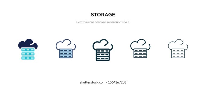 storage icon in different style vector illustration. two colored and black storage vector icons designed in filled, outline, line and stroke style can be used for web, mobile, ui