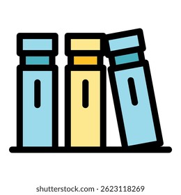 Storage icon. Outline storage vector icon color flat isolated