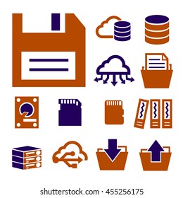 storage icon set