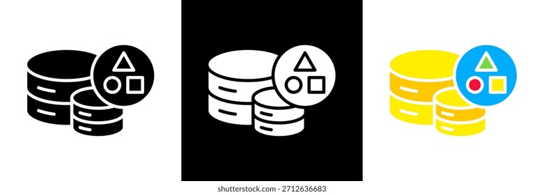Storage Icon Set Glyph vector Illustration
