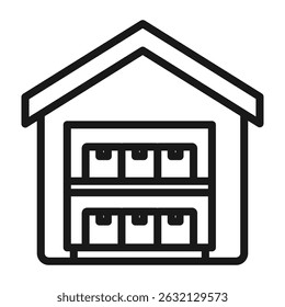 storage  icon set  single  with outline style

