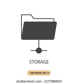 storage icons  symbol vector elements for infographic web