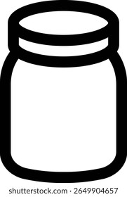 Storage Jar Icon in Minimal Outline Style