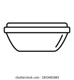 Storage kitchen plate icon. Outline storage kitchen plate vector icon for web design isolated on white background