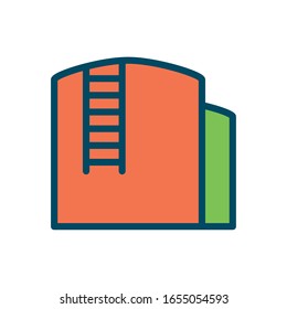storage line and fill style icon design, Oil industry Gas energy fuel technology power industrial production and petroleum theme Vector illustration