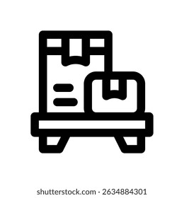 storage line icon. Clean and minimalist vector icon for websites, mobile apps, presentations, and logos. Fully scalable and customizable for any project.