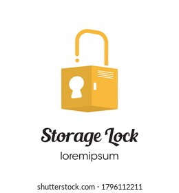 Storage Lock logo symbol or icon template design