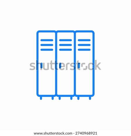 storage lockers icon sign vector