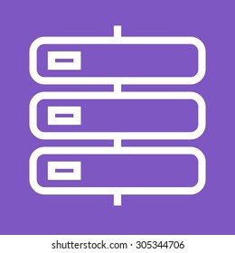 Storage, mobile, serve icon vector image. Can also be used for mobile apps, phone tab bar and settings. Suitable for use on web apps, mobile apps and print media