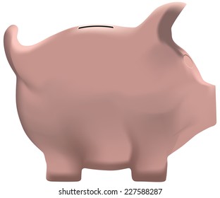 Storage of money in the form of a pig. Vector illustration.