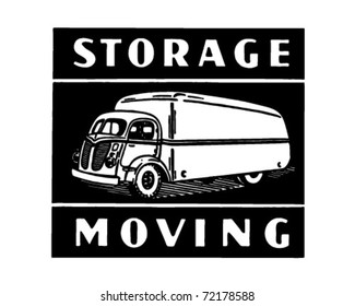 Storage Moving - Retro Ad Art Banner