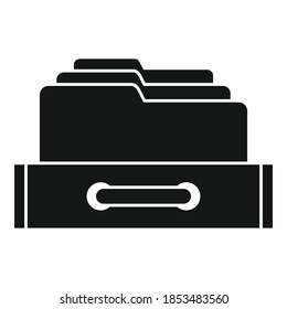 Storage office folders icon. Simple illustration of storage office folders vector icon for web design isolated on white background