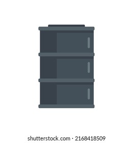 Storage oil barrel icon. Flat illustration of storage oil barrel vector icon isolated on white background