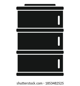 Storage oil barrel icon. Simple illustration of storage oil barrel vector icon for web design isolated on white background